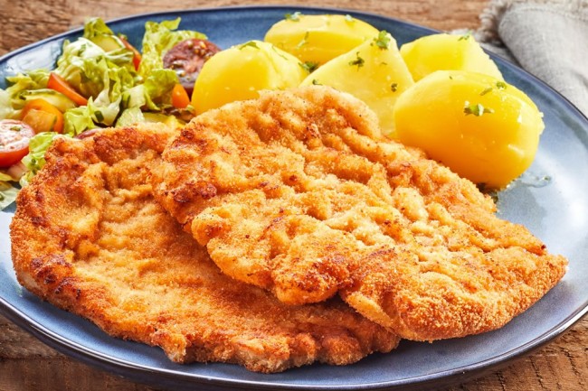 Wiener Schnitzel im Restaurant Landalm bei Schladming