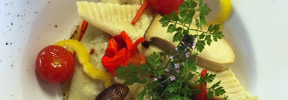Hausgemachte Ravioli im Restaurant Landalm in Schladming